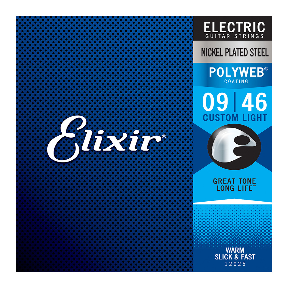 Elixir 12025 Electric Polyweb Nickel Custom Light 9 46 Dirty